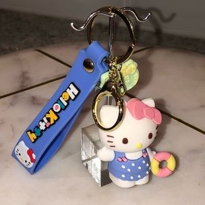 ✨NWT✨ Hello Kitty Sanrio Keychain Bag Ornament Toy Gift Wristlet Beach Theme
